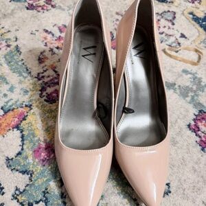 Worth Blush Patent Leather Heels